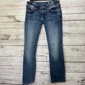 Miss Me jeans size 28 low rise jewel Women's Blue Boot Cut Jeans